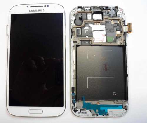 Repuesto Pantalla Lcd Touch Frame Marco  Samsung Galaxy S4 I9500 Blanco
